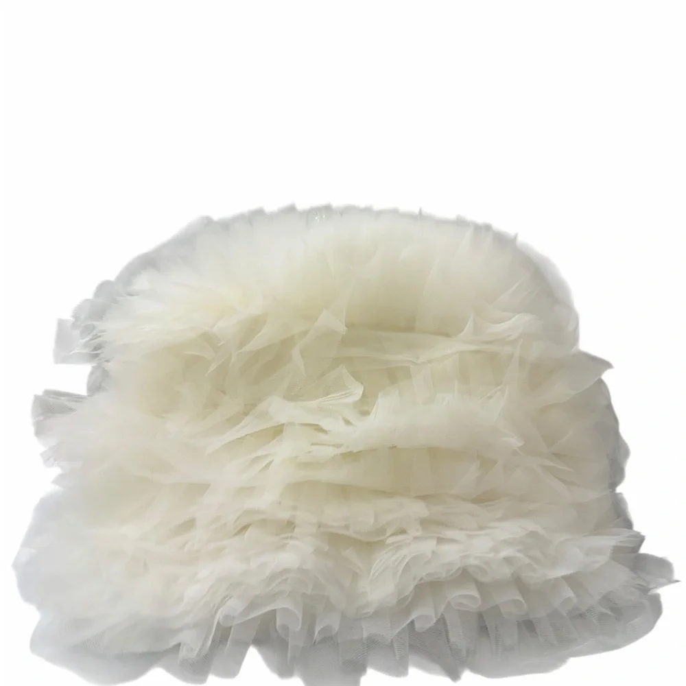 Anthropologie Bagley Mischka jazzie chiffon ruffle pouch clutch